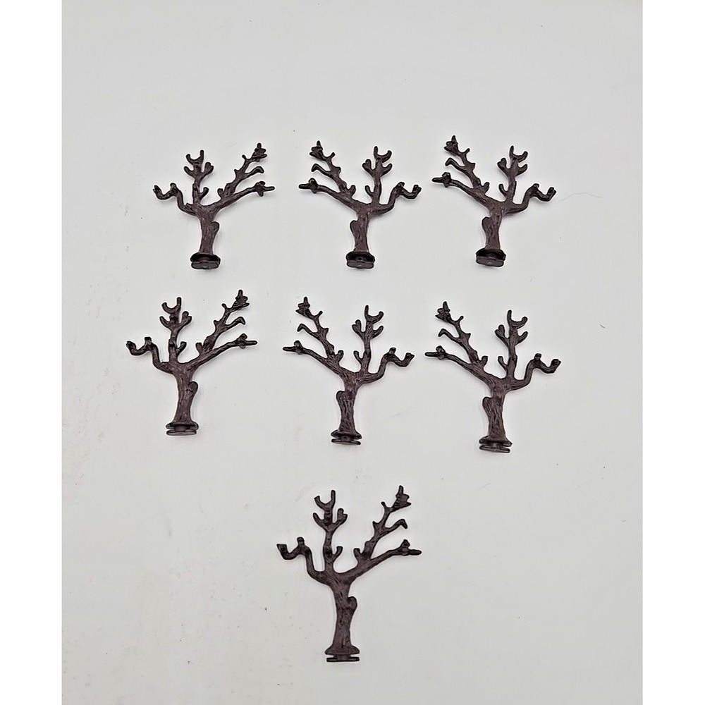 1994 Weapons & Warriors Castle Combat Game Replacement Pieces 7 Brown Trees